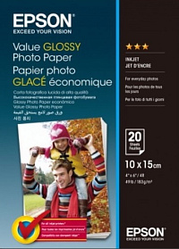 C13S400037 EPSON Value Glossy Photo Paper 10x15 20sheets бумага