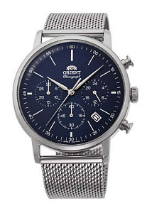 RA-KV0401L Orient часы кварц.соврем. муж.,мет.бр-т,50m(инст.EMAA20 )(арт.RA-KV0401L10B)