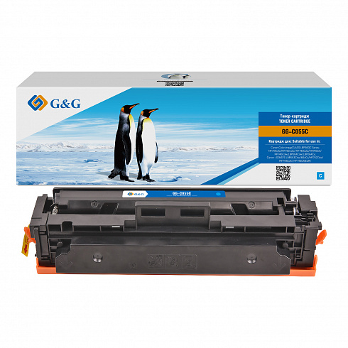 GG-C055C G&G Тонер-картридж голубой для Canon  LBP660/663/664 MF741/742/743/744/745/746 (2100 стр)