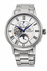 RE-AY0102S Orient STAR часы мех. муж., мет.бр-т,50m,DATE(инст.EMAM85)(арт.RE-AY0102S00B)
