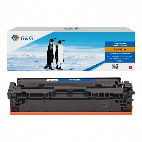 GG-W2213X G&G Тонер-картридж пурпурный для HP Color LJ Pro M255dw, MFP M282nw/M283fdw/cdw (2450 стр)