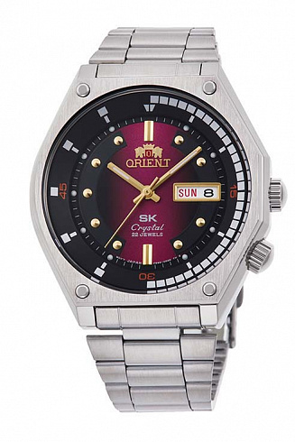 RA-AA0B02R Orient часы мех. спорт. муж.мет.бр-т,50m,DAY/DATE(инстр.KCa) (арт.RA-AA0B02R19A)